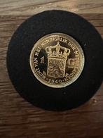 Officiële 14-karaat gouden munt herslag 1 gulden 1940, Postzegels en Munten, Munten | Nederland, Ophalen of Verzenden, Koningin Wilhelmina