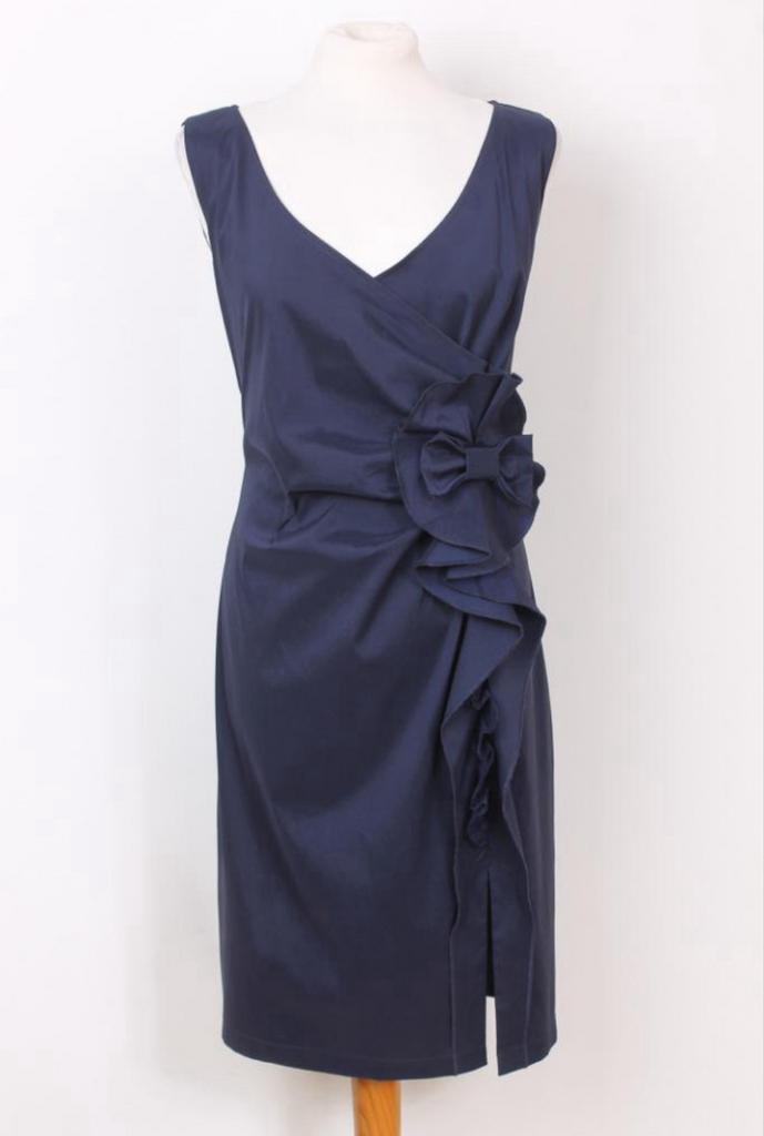 Feestjurk Joseph Ribkoff, Kleding | Dames, Jurken, Zo goed als nieuw, Maat 42/44 (L), Blauw, Knielengte, Ophalen of Verzenden