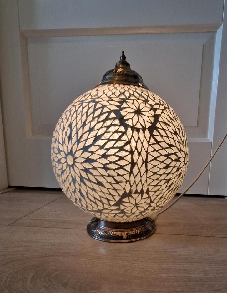 Mozaïek Bollampen - Sfeervolle Verlichting, Huis en Inrichting, Lampen | Vloerlampen, Zo goed als nieuw, Minder dan 100 cm, Glas