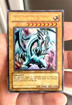 Blue eyes white dragon LOB-001 1st edition AE, Ophalen of Verzenden, Zo goed als nieuw