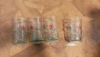 4 Heineken Silver glazen 12 cm hoog, Ophalen of Verzenden, Nieuw, Bierglas