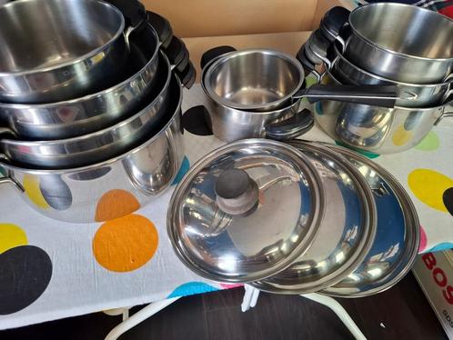 Lagostina Pannen, Huis en Inrichting, Keuken | Potten en Pannen, Gebruikt, Pannenset, Keramische plaat, Ophalen