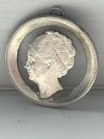Vintage Zilveren Hanger – Wilhelmina Gulden (1929 / 1939), Postzegels en Munten, Ophalen of Verzenden, Koningin Wilhelmina, 1 gulden