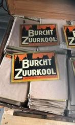 Burcht blikken zuurkool reclame bordjes partij, Ophalen of Verzenden, Zo goed als nieuw, Reclamebord