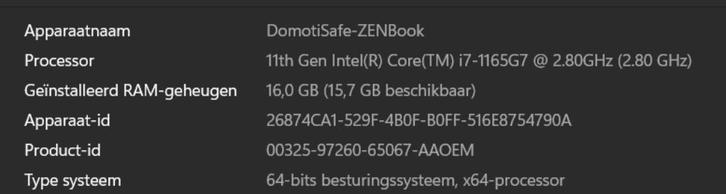 Asus ZENbook UX435EAL, Computers en Software, Windows Laptops, Zo goed als nieuw, 14 inch, SSD, 2 tot 3 Ghz, 16 GB, Qwerty, Met videokaart
