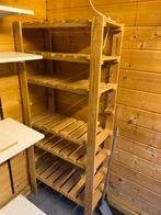 Houten stelling kast schuurkast wandrek, Tuin en Terras, Bergingen en Tuinkasten, Ophalen of Verzenden, Zo goed als nieuw, Kunststof