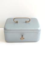 Mooi vintage geldkistje met 2 sleutels in pracht staat, Ophalen of Verzenden, Gebruikt, Metaal of Blik, Overige thema's