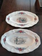 Twee ovale schalen Sarrequemines Obernai. Vintage, Antiek en Kunst, Antiek | Schalen, Ophalen of Verzenden