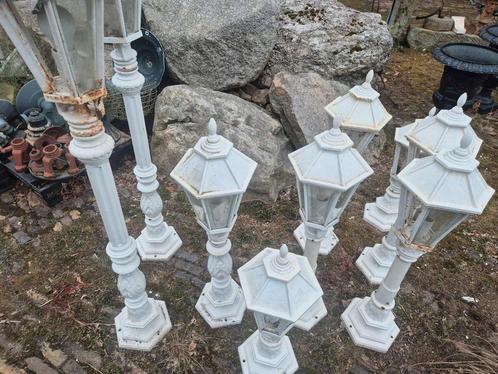 Gietijzer armaturen armatuur lamp lantaarnpaal sokkel TULP, Antiek en Kunst, Antiek | Lampen, Ophalen