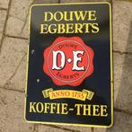 Emaille reclamebord Koffie Thee  Douwe Egberts, Verzamelen, Ophalen of Verzenden, Gebruikt, Reclamebord