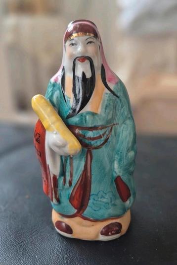 Chinees porseleinen Fu, god van geluk en welvaart beschikbaar voor biedingen