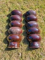 Ballonvorst rood/bruin geglazuurd, Doe-het-zelf en Verbouw, Dakpannen en Dakbedekking, Ophalen, Gebruikt, Minder dan 5 m², Dakpannen