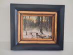 Winterlandschap. Olieverf op doek, Antiek en Kunst, Ophalen of Verzenden