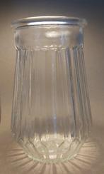 Vaas glas geribbeld, Huis en Inrichting, Woonaccessoires | Vazen, Minder dan 50 cm, Nieuw, Glas, Ophalen