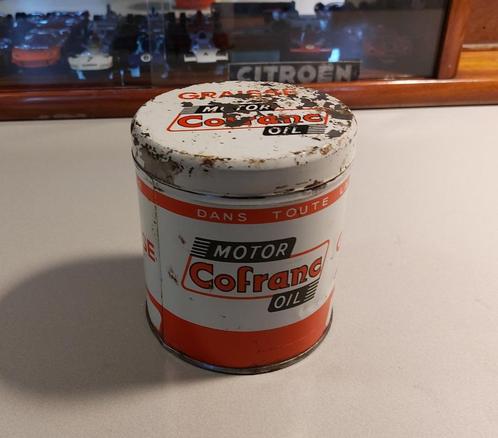 COFRANC Motoroil blik - Graisse Vetblik - Multigrease, Verzamelen, Merken en Reclamevoorwerpen, Gebruikt, Verpakking, Ophalen of Verzenden