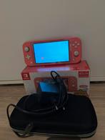 Nintendo switch lite met beschermhoes, Ophalen of Verzenden, Roze of Coral, Zo goed als nieuw