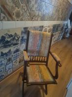 Oude Victoriaanse Klapstoel met Armleuningen, Ophalen of Verzenden