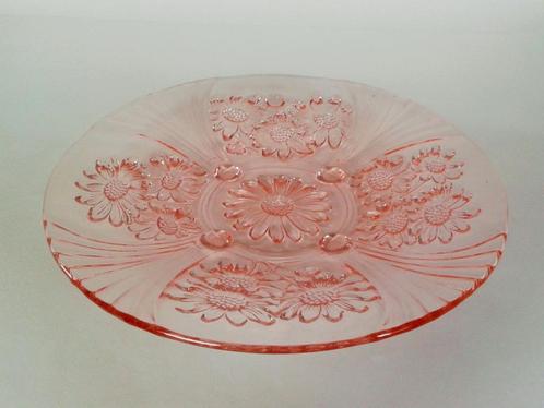 Schaal Persglas Art Deco Vintage, Antiek en Kunst, Antiek | Glas en Kristal, Ophalen of Verzenden