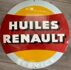 Emaille bord Huiles Renault, Verzamelen, Merken en Reclamevoorwerpen, Ophalen of Verzenden, Zo goed als nieuw