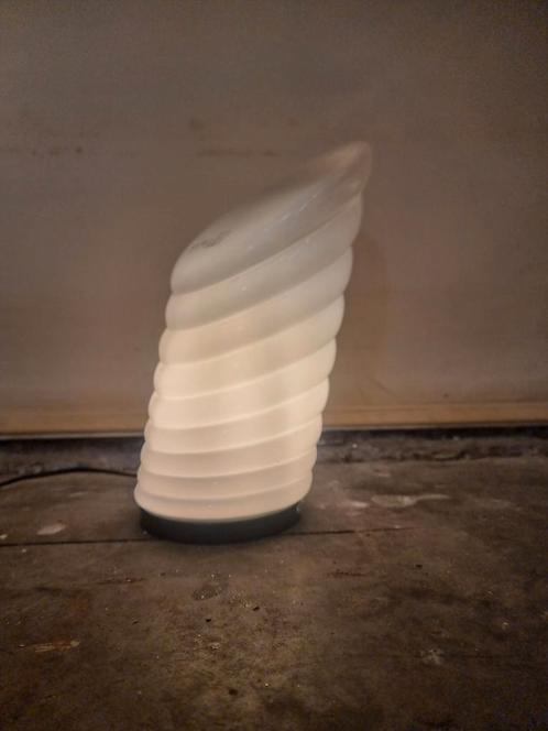 Vintage Murano tafellamp Leucos Italië 70s, Huis en Inrichting, Lampen | Tafellampen, Zo goed als nieuw, Minder dan 50 cm, Ophalen