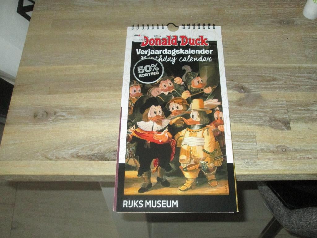 Donald Duck verjaardagskalender Rijksmuseum, Eén stripboek, Ophalen of Verzenden, Nieuw