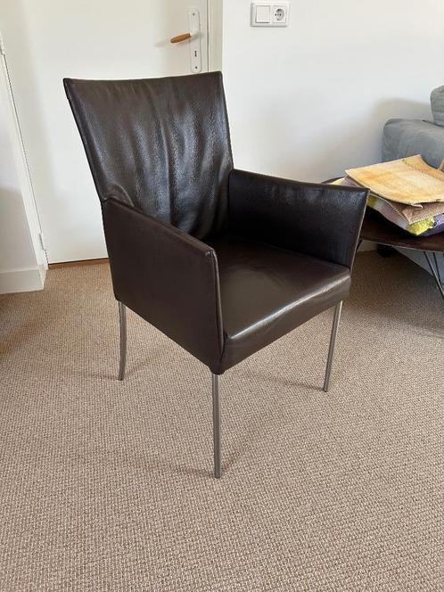 Bert Plantagie eetkamerstoelen (2x), Huis en Inrichting, Fauteuils, Gebruikt, Leer, 50 tot 75 cm, Minder dan 75 cm, Ophalen