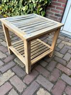 Houten Tuintafel Bijzettafel 50x50, 45 tot 60 cm, Gebruikt, Vierkant, Hout