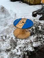 Kabel haspel, Ophalen, Zo goed als nieuw, Rond, Hout