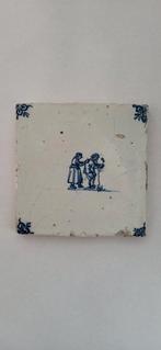 Tegel kotsende pijp rokende man, Ophalen of Verzenden