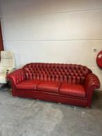 Oxblood rood chesterfield bank 3 zits bankstel, Ophalen of Verzenden