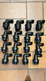 PE knie 20 mm klem x 1/2 duims draad, Ophalen, Nieuw