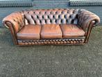 Springvale je Chesterfield bank bruin GRATIS BEZORGD, Gebruikt, 125 cm of meer, Leer, Ophalen of Verzenden