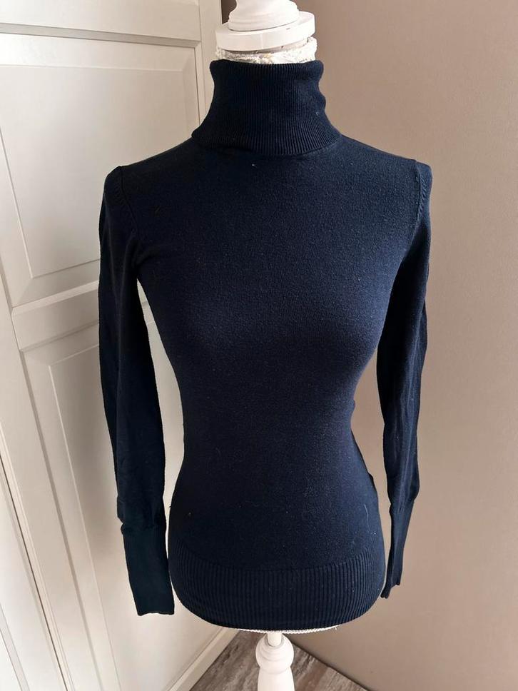 Blauwe coltrui van Sutherland. Maat XS., Kleding | Dames, Tops, Zo goed als nieuw, Maat 34 (XS) of kleiner, Blauw, Lange mouw