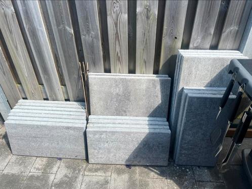 2 Excluton terrastegels 60x60 Plus Soft Comfort Ivory, Tuin en Terras, Tegels en Klinkers, Nieuw, Terrastegels, Beton, Ophalen