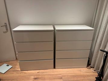 IKEA MALM Ladekast met 4 lades, wit, 80x100 cm - afbeelding 1