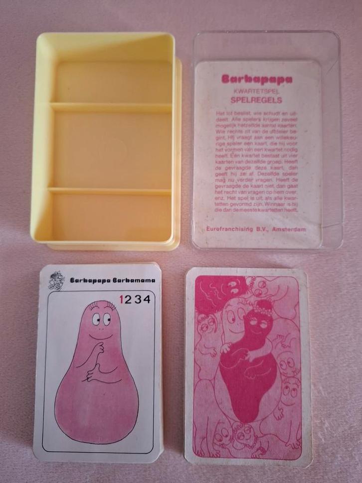 Barbapappa Kwartetspel - Vintage 1974, Hobby en Vrije tijd, Gezelschapsspellen | Kaartspellen, Ophalen of Verzenden