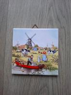 Delfts Blauw Tegel - Hollands Landschap, Antiek en Kunst, Ophalen of Verzenden