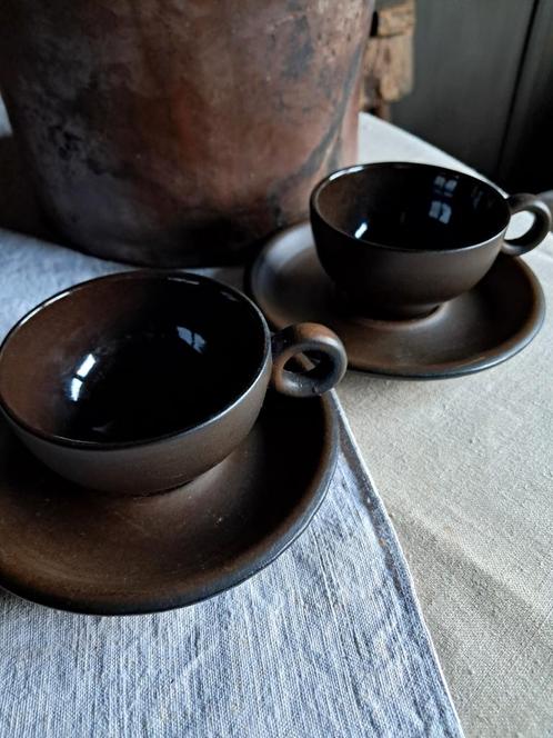Cor Unum, 2 kop en schotels, Zweitse Landsheer, setprijs;, Antiek en Kunst, Antiek | Servies los, Ophalen of Verzenden