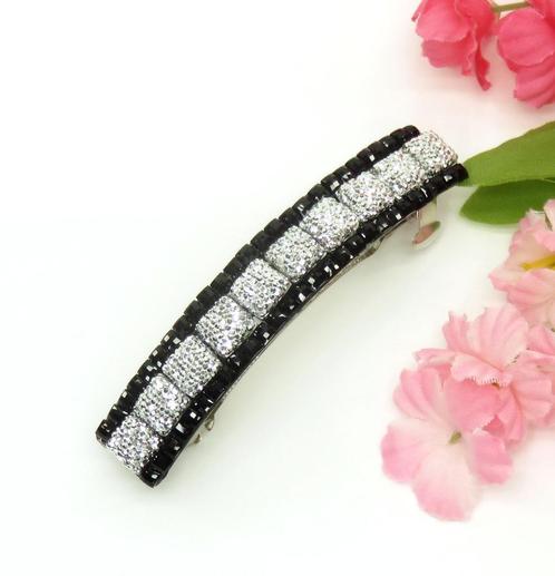 Mooie zilveren en zwarte facet stenen patentspeld., Sieraden, Tassen en Uiterlijk, Overige Accessoires, Nieuw, Ophalen of Verzenden