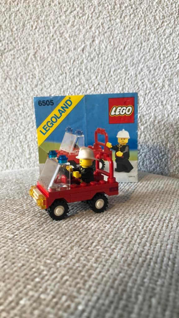 Lego set 6505 fire chief’s car (brandweerauto) uit 1988, Ophalen of Verzenden, Gebruikt, Complete set, Lego