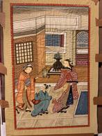 Antiek. Oosters schilderij met vrouwen, Antiek en Kunst, Kunst | Niet-Westerse kunst, Ophalen