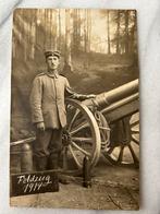 Wo1: fotokaart portrait artillerist feldzug 1914, Ophalen of Verzenden, Voor 1920