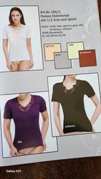 Dames hemd met breed kant en mouwtje, Hemd, Overige kleuren, Toker, Onbekend