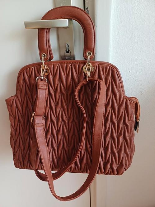 Super mooie echt retro vintage bruine tas skai leer, nieuw, Sieraden, Tassen en Uiterlijk, Tassen | Damestassen, Nieuw, Handtas
