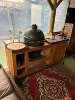 Big Green Egg Large +tafel, Ophalen, Gebruikt