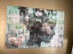Werk aan de muur, schilderij van Angie Green op canvas., Antiek en Kunst, Kunst | Schilderijen | Abstract, Ophalen