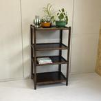 Bamboe manou open rek kast boekenkast rek rotan bohemian, Huis en Inrichting, Kasten | Boekenkasten, Vintage Bohemian, 100 tot 150 cm
