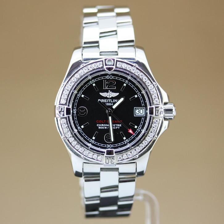 Breitling Colt Oceane Diamant A77380, Sieraden, Tassen en Uiterlijk, Horloges | Heren, Gebruikt, Polshorloge, Breitling, Staal