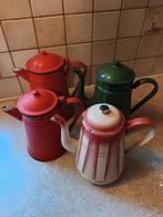 Emaille kannen. 4 Koffiekannen, Antiek en Kunst, Antiek | Emaille, Ophalen