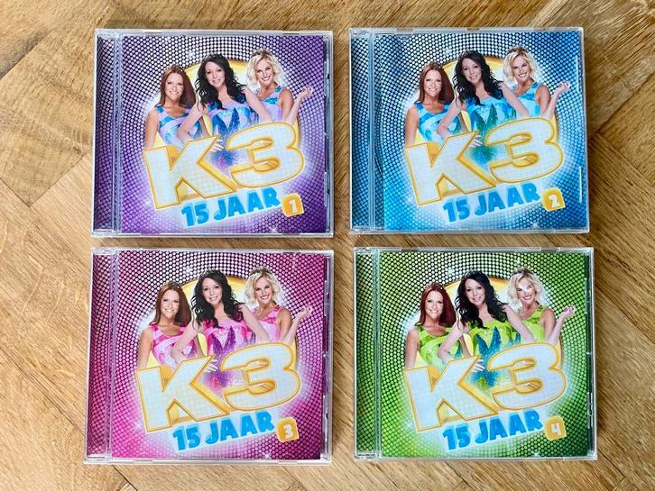 4x K3 - 15 Jaar CD’s - Set van 4 CD’s (krasvrij), Cd's en Dvd's, Cd's | Kinderen en Jeugd, Zo goed als nieuw, Muziek, Tot 2 jaar